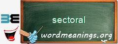 WordMeaning blackboard for sectoral